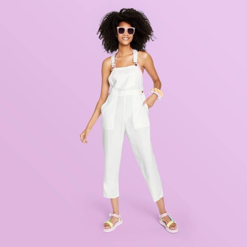 Stoney clover by Target overalls- white xs.  New with tags